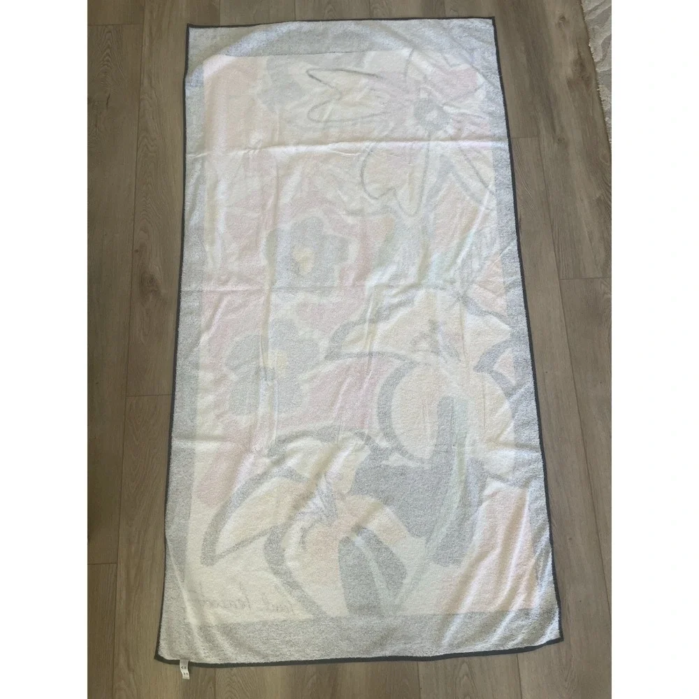 Vintage‎ Paul Peacock Tropical Exotic Flowers Plush Beach Towel 68x37